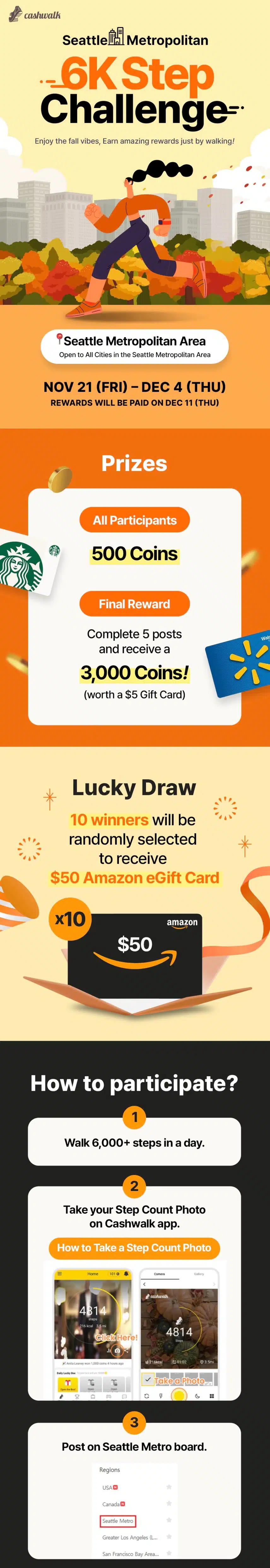 🍁EVENT🍁 Seattle MSA 6K Step Challenge